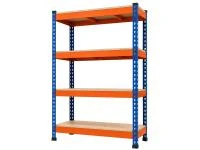Стеллаж металлический SMK 2464-2.0 (2000х2400х600) 4 яруса с ДСП